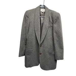 Jaqueline Ferrar 100% Merino Wool Blazer Women 6 Gray Classic‎ Tailored Jacket